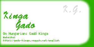 kinga gado business card